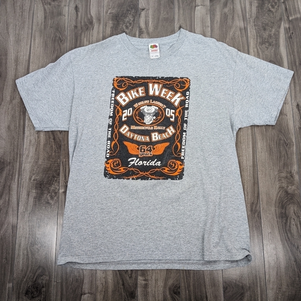 2005 Daytona Beach Bike Week Gray Tshirt Size XL